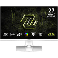 MSI MAG 274QRFW E20 27" Rapid IPS Display, WQHD 2K, 200Hz Refresh Rate, 0.5ms (GtG) Response Time, NVIDIA G-SYNC Compatible, 1.07B Color Display - White