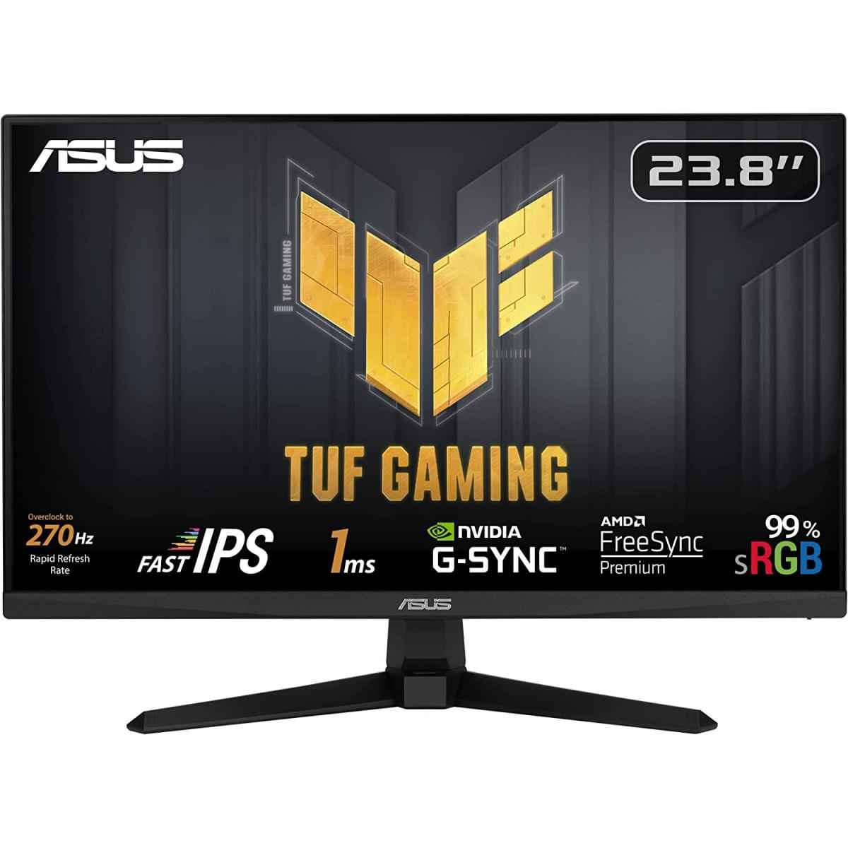 Asus Tuf Vg249qm1a 24" Fast Ips Full Hd 270hz 1ms Extreme Low Motion Blur 99% Srgb G Sync Compatible W/ Speakers