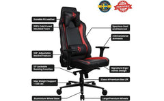 Arozzi Vernazza Soft PU Leather Ergonomic Office and Gaming Chair with High Backrest Recliner Swivel Tilt Rocker Adjustable Height and Adjustable Lumbar and Neck Support - Red