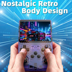 R36s Handheld Game Console, 3.5 Inch Ips Screen Retro Gaming Console 64g Card