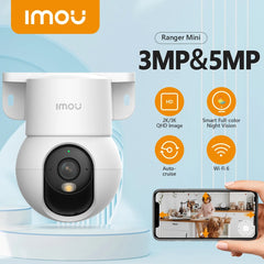 IMOU Ranger Mini 3MP QHD / 5MP UHD Two Way Talk AI Human Detection Full Color Night Vision Security CCTV Camera