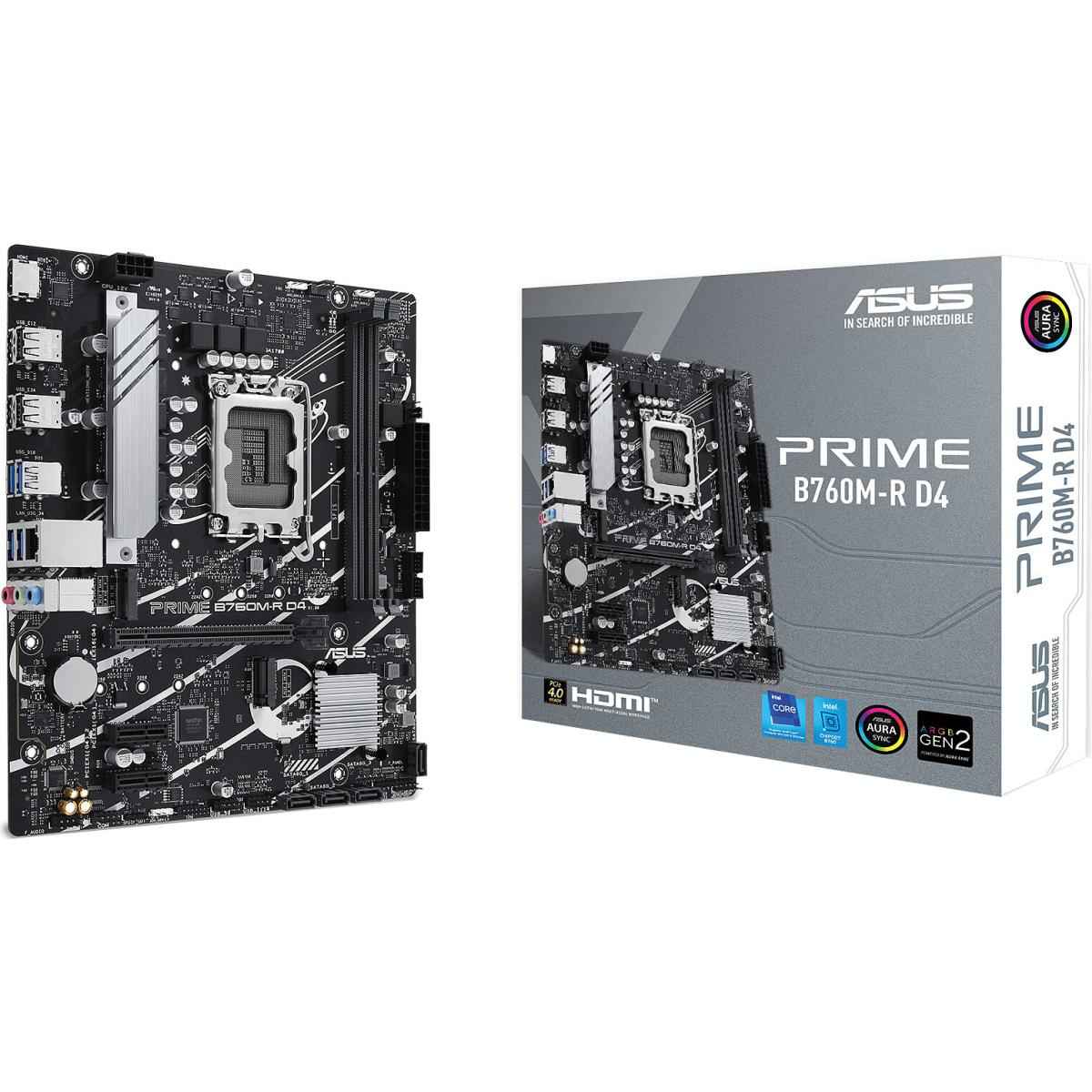 Asus Prime B760m R Ddr4 Intel 13th Gen Motherboard Pcie 4.0 Ddr4 2xm.2 Gen4 X4 Pcie 4.0 Mainboard