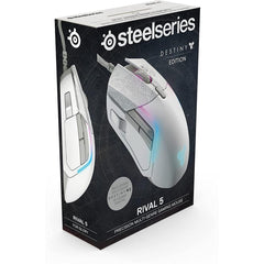 SteelSeries Rival 5 Destiny 2 Limited Edition Wired Prism RGB Lighting TrueMove Optical Sensor Ergonomic Gaming Mouse, 18000 CPI, Golden Micro IP54 Switches | RIVAL 5 Destiny 2 Limited Edition | - CompuMe