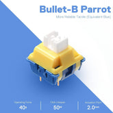 Redragon A113 Bullet-b Tactile Mechanical Switch, 3-pin Plate Mounted Blue