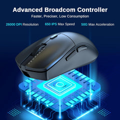 Redragon Gaming Mouse M816, 44g Ultra - light 8k Polling Rate 26000 Dpi Mouse, Full