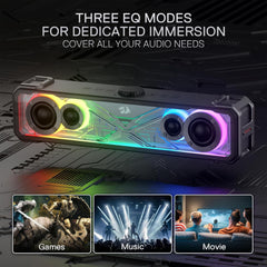 Redragon GS817 RGB Desktop Soundbar, 2.0 Channel Stereo Speakers for Desktop
