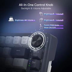 Redragon K673 Pro 75% Wireless Gasket Rgb Gaming Keyboard