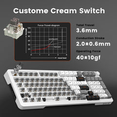 Redragon K688 Gwl Wireless Mechanical Keyboard, 3 Mode Gasket Mounted Rgb