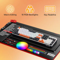 REDRAGON WYVERN PRO K689WBO-RGB-PRO WIRELESS KEYBOARD
