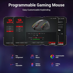 Redragon M915wl Wireless Gaming Mouse, Ergonomic Mouse 16000 Dpi with Rapid