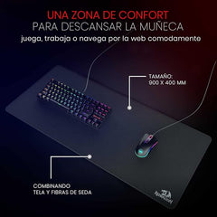 Redragon P032 Flick Xl Mouse Pad with Stitched Edges Waterproof for Work Games