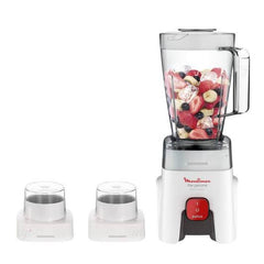 Moulinex Blender Genuine, 1.75Lit, 500Watts, White - LM241B25