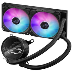 Asus Rog Ryuo Iii 240 Argb Aio Liquid Cooler 240mm For Intel & Amd 2x 120mm Argb Fans & Anime Matrix™ Led Display Black