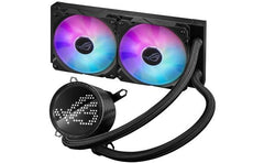 Asus Rog Ryuo Iii 240 Argb Aio Liquid Cooler 240mm For Intel & Amd 2x 120mm Argb Fans & Anime Matrix™ Led Display Black