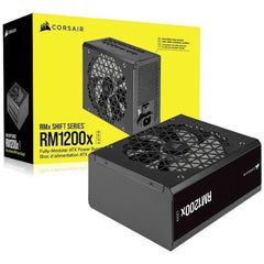 Corsair RM1200x Shift 1200W, ATX (ATX 3.0) Fully Modular Power Supply, 80+ Gold Certified w/ Side Mounted Modular Connections Panel & PCIe 5.0 12VHPWR Cable | CP-9020254-UK | - CompuMe