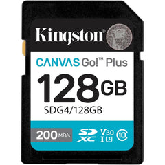Kingston Canvas Go Plus 128GB SD Card | Up to 200MB/s | Class 10, UHS-I, U3, V30