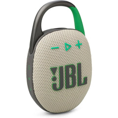 JBL Clip 5 - Ultra-Portable, Waterproof & Dustproof Bluetooth Speaker, Big Pro Sound with Punchy bass, Integrated Carabiner, Up to 12 Hours of Play, Made in Part with Recycled Materials , Sand