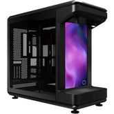Cooler Master MASTERFRAME 360 STAGE LCD (Black) Dual Chamber Panoramic ATX Mid Tower Tempered Glass Gaming Case, 15.6-inch LCD Screen w/ PCI-e 5.0 Riser + 2x ARGB spotlight & Type-C | MF360-KHNN-S02 |