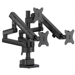 Sades Hydra Stand Holder With Clamp/Grommet Mounting Base Triple Monitor Mount