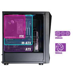 COOLER MASTER ARGB PC case for desktop computer builds and component installation