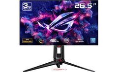 Asus Rog Swift Pg27aqdp 27” Oled Qhd 2k 480hz 0.03ms Hdr400 99% Dci P3 Custom Heatsink, Asus Oled Care+, Ai Assistant G Sync Compatible , Black