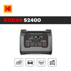 Kodak S2400 Portable Station 2047.5wh Battery Capacity 4800w Peak Output Power 1200w Solar Input Power Optimal Performance With Kodak Solar Panels
