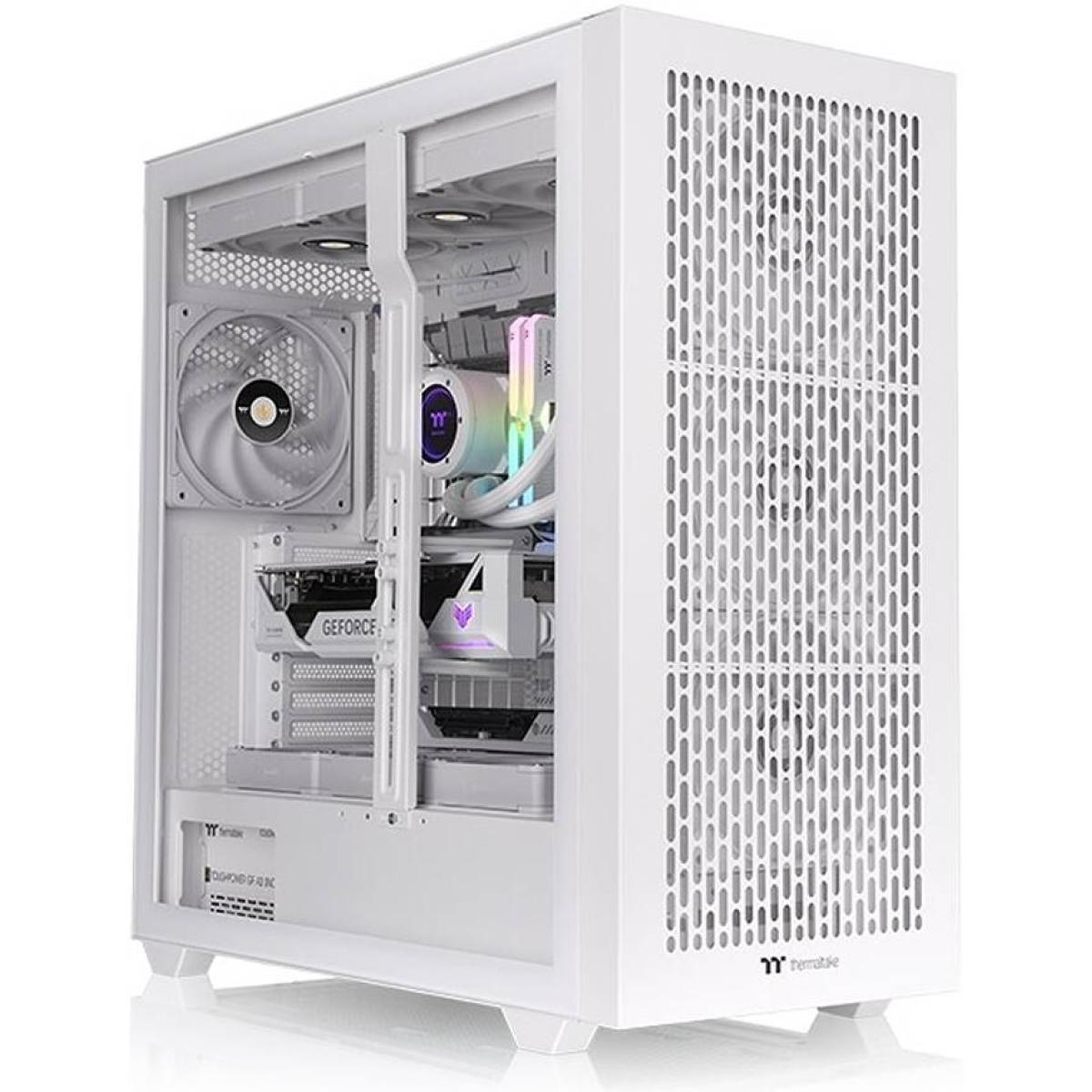 Thermaltake Ax500 Full Tower Pc Case, 4x 140mm 140 Pre Installed Fans, Up To 420mm Radiator & 14x Fan Support, Dust Filters, Steel & Tempered Glass Panels, Spcc Material, White - CompuMe Thermaltake Ax500 Full Tower Pc Case, 4x 140mm 140 Pre Installed Fans, Up To 420mm Radiator & 14x Fan Support, Dust Filters, Steel & Tempered Glass Panels, Spcc Material, White - CompuMe