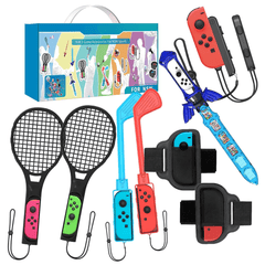 Sports Game Accessories Bundle for Ns Switch Sport Accessories, 9 in 1