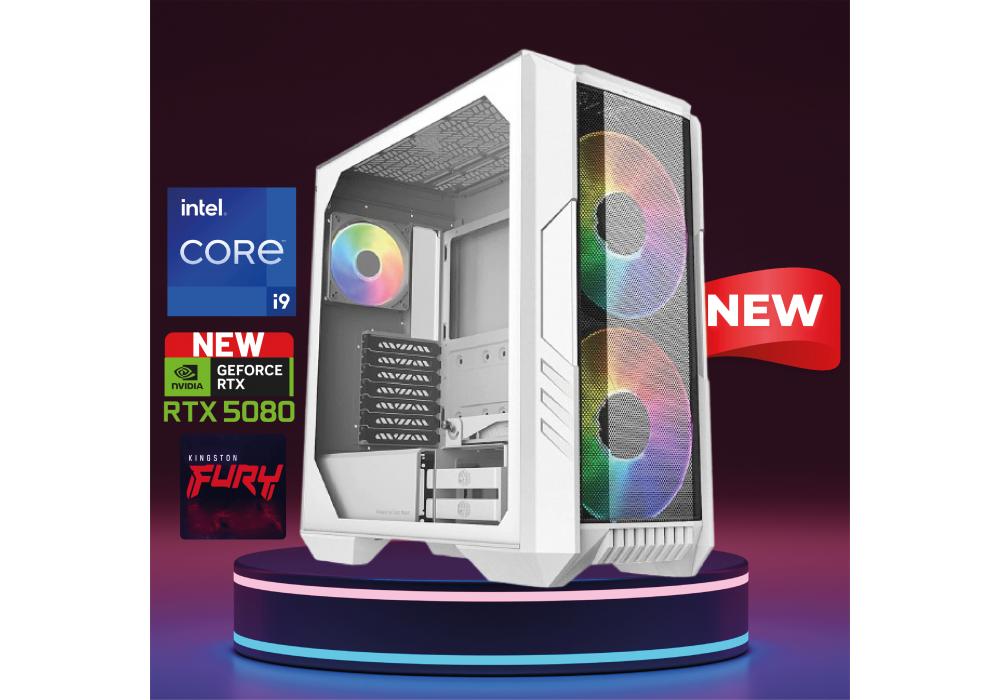 CompuMe 31 Gaming Desktop | Intel CORE I9 14900K 24 Core ,COOLER MASTER ML360, MSI GeForce RTX 5080 16GB GDDR7 , Renegade Fury 7300Mb/s SSD CompuMe 31 Gaming Desktop | Intel CORE I9 14900K 24 Core ,COOLER MASTER ML360, MSI GeForce RTX 5080 16GB GDDR7 , Renegade Fury 7300Mb/s SSD