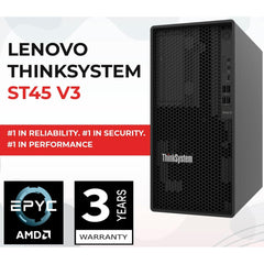 Lenovo Thinksystem St45 V3 Amd Epyc 4344p Up To 5.3ghz 8 Cores W/ 32gb Ddr5 Memory & 2x 2tb Hdd Lenovo Enterprise Ssd