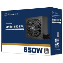 SilverStone Strider 650 EFA 230V EU 650W ATX (PS2) 80 Plus White Performance Power Supply w/ Silent 120mm fan | SST-ST650-EFA (Black) |