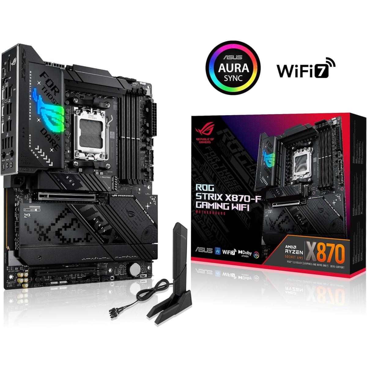 Asus Rog Strix X870 F Gaming Wifi 7 Amd X870 Am5 Atx 4x M.2 Slots Ddr5 Usb 3.2 Gen 2x2 Type C® Usb4® Header & 2.5gb Ethernet Asus Rog Strix X870 F Gaming Wifi 7 Amd X870 Am5 Atx 4x M.2 Slots Ddr5 Usb 3.2 Gen 2x2 Type C® Usb4® Header & 2.5gb Ethernet