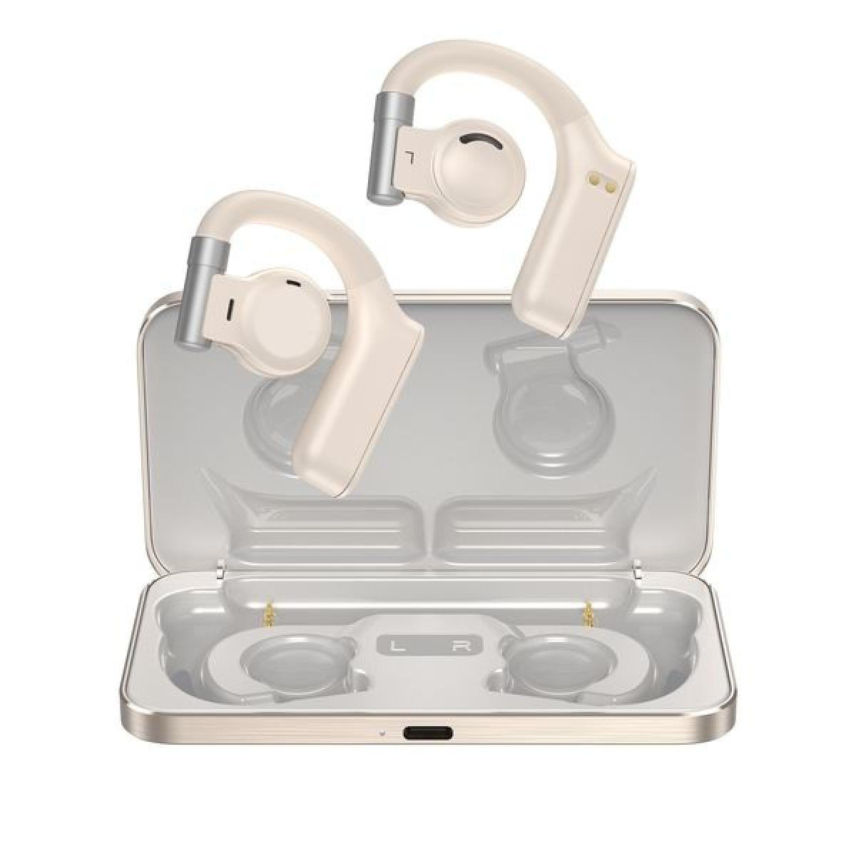 Wiwu Arc T18 Clear Sound Open Wireless Bluetooth Headphone Up To 10 Hours, Bluetooth Range 10m White - CompuMe Wiwu Arc T18 Clear Sound Open Wireless Bluetooth Headphone Up To 10 Hours, Bluetooth Range 10m White - CompuMe