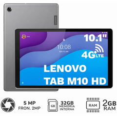 Lenovo Tab M10 (HD) TB-X306X 10.1" Andriod 10 Tablet 4G SIM & WIFI Platinum Grey with Metallic Body