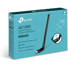 Tp Link Archer T3u Plus Usb Wifi Adapter For Desktop Pc, Ac1300 Usb 3.0 Wireless Dual Band Network Adapter With High Gain Antenna, Mu Mimo, Windows 11/10/8.1/8/7/xp, Mac Os 10.9 10.15