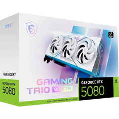 Msi Trio Gaming Geforce Rtx 5080 16gb Gddr7 Oc Edition Pci Express 5.0 Graphics Card , White