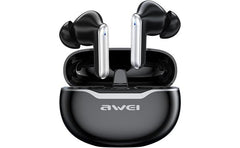 Awei T50 ENC Wireless Headphones 4 Mic Bluetooth TWS Headset HIFI Headphone Touch Control Low Latency Mode ENC Call Earbuds