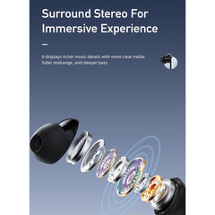 Awei T50 ENC Wireless Headphones 4 Mic Bluetooth TWS Headset HIFI Headphone Touch Control Low Latency Mode ENC Call Earbuds