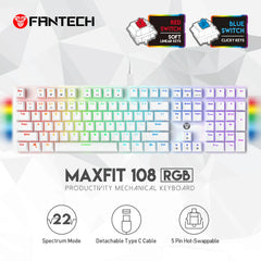 FANTECH MAXFIT108 MK855 RGB MECHANICAL KEYBOARD - SPACE EDITION
