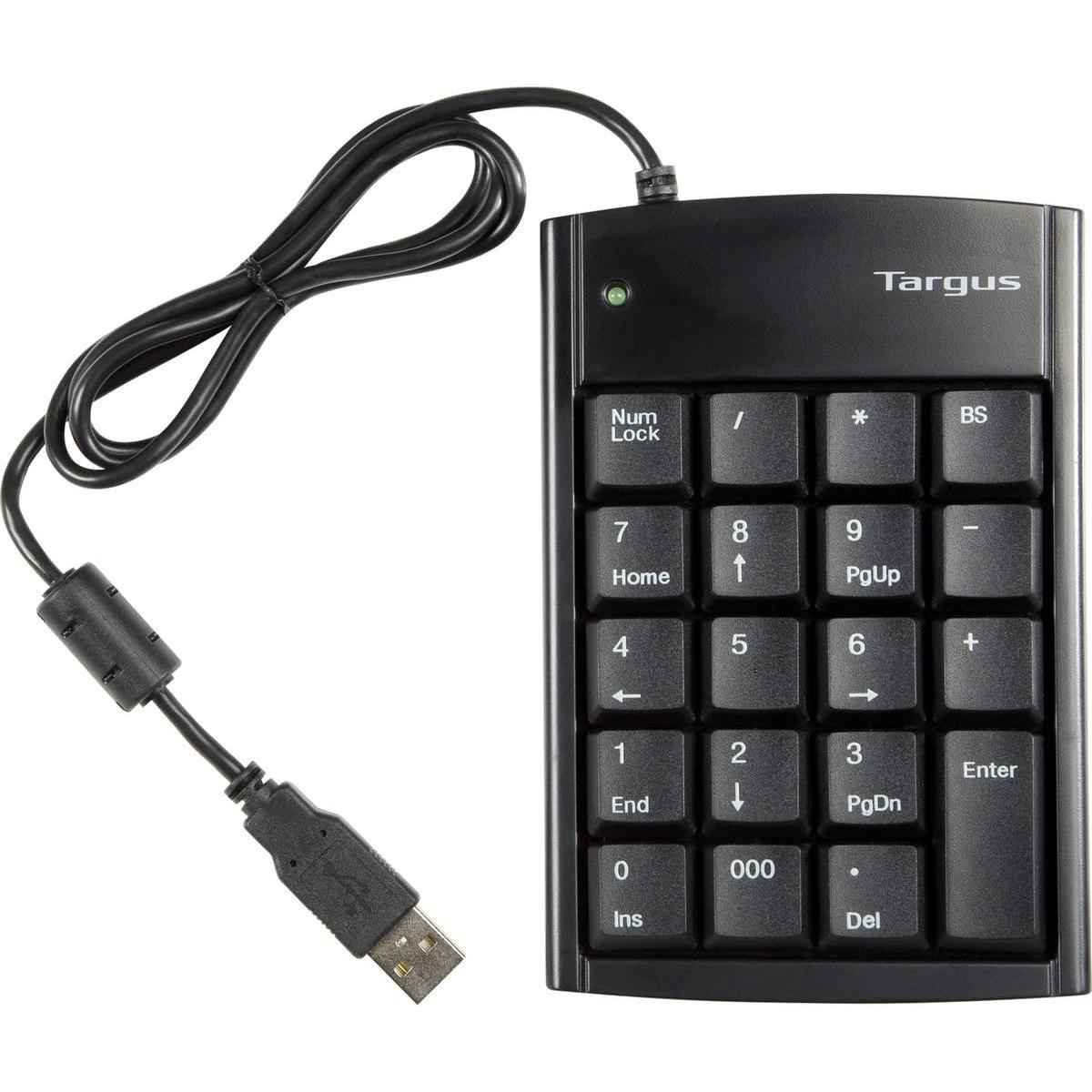 Targus Ultra Mini Usb Keypad With Usb Port Conneor True Plug And Play Device Connes With Laptop Desktop & Other Devices Black