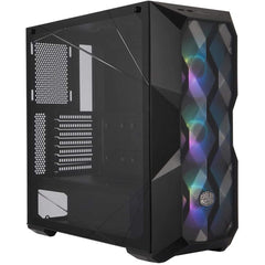 Cooler Master Masterbox Td500 Mesh Airflow Polygonal Mesh Front Panel Crystalline Tempered Glass 3x120mm Argb Lighting Fans Black
