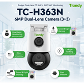 Tiandy TC-H363N I5W/WIFI/Eu/4mm/V4.0 6MP Fixed Color Maker Wi-Fi PT Camera
