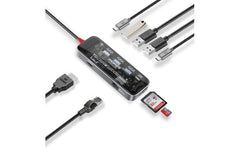 Promate Transhub Go Usb C™ Hub 9 In 1 Multi Display Media Hub 4k@60hz Hdmi 1000mbps Lan 2x Usb A 5gbps Ports 100w Usb C™ Power Delivery