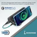 Promate Torq-10 10000Mah Power Bank,Ultra-Slim with 20W USB-C Power Delivery Port, Black