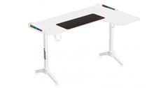 Twisted Minds WARRIOR L Shaped Gaming Desk RGB (Right) WHITE, P2 Carbon Fiber, Cable Management Features, Up To 80kg, RGB Lighting (160CM*100CM*75CM)