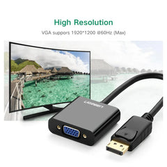 UGREEN DisplayPort to VGA Converter – Black | DP109-20415