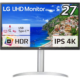 Lg 27up550n W 27" Ips 4k Hdr Adjustable Stand Usb Type C Hdmi X 2 & Displayport Freesync - CompuMe