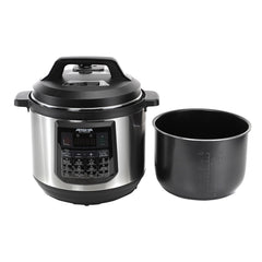 Arshia Digital Pressure Cooker, 8Lit, 1200Watts, Black & Steel - EP135-3176