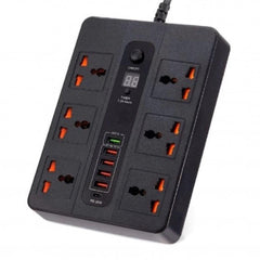 Urbantin Jack Power Strip, 3000Watts, 6Universal Ac & 38Watts- 5High Speed Usb, 2Mm - BKL-11