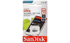 Sandisk 64gb Ultra Microsdxc Uhs I Memory Card Up To 100 Mb/s C10, Full Hd, Micro Sd Card